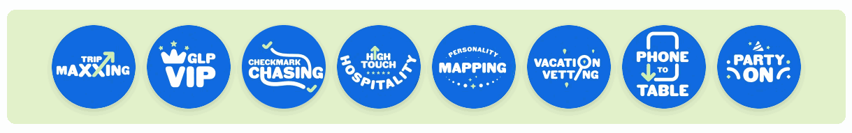The eight 2027 travel trends: Tripmaxxing, GLP VIP, Checkmark Chasing, High-Touch Hospitality, Personality Mapping, Vacation Vetting, Phone to Table, and Party On